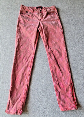MAISON SCOTCH La Bohemienne Skinny Stretch Jeans Mauve Splotch Print 30x30.5